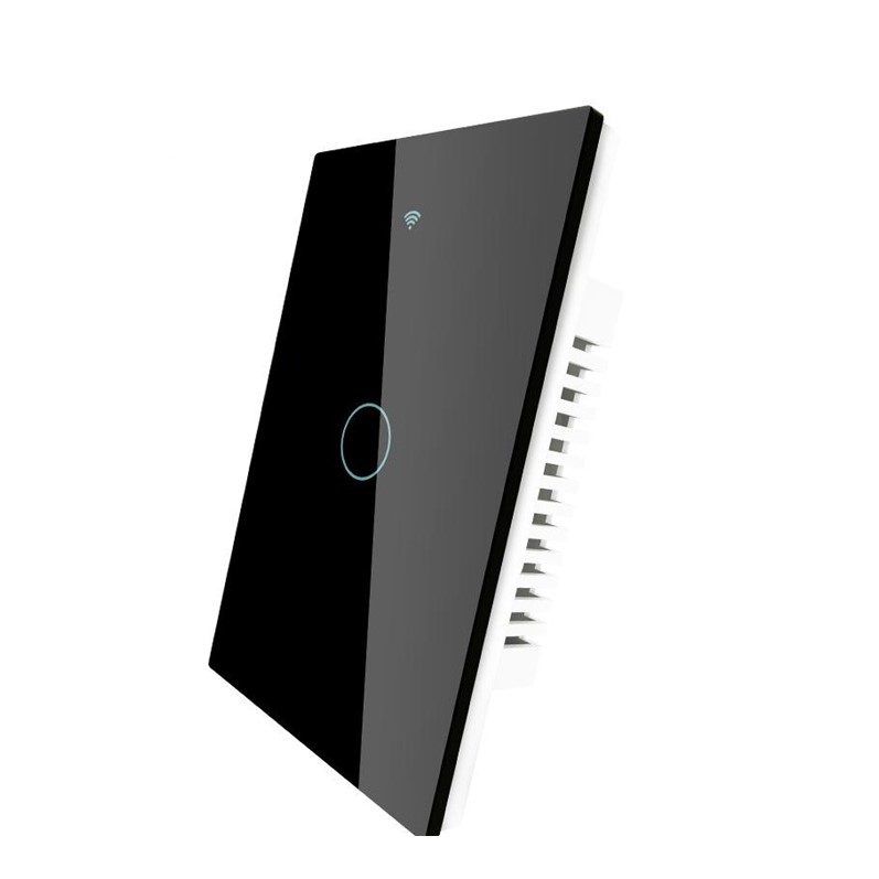 Apagador Inteligente Wifi Negro de 1 Botón No Requiere Neutro